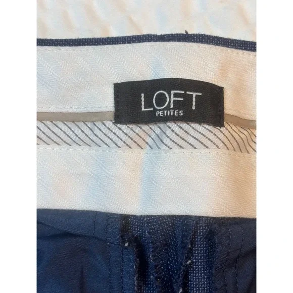 Ann Taylor Loft Pants‎ Women's Julie Trousers Steel Blue Size 8P Work Casual - Picture 5 of 9